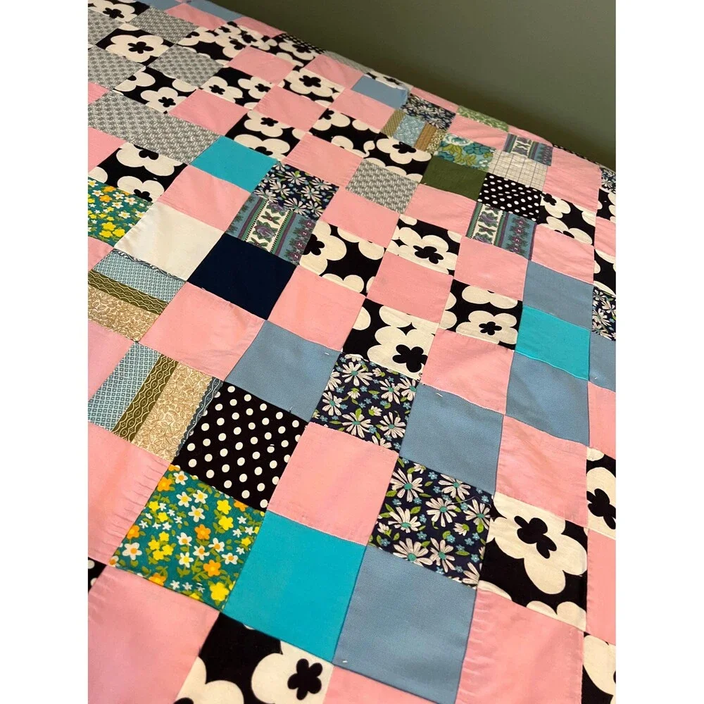 Colorful Nine Patch Quilt